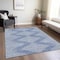 Homeroots 10' X 14' Denim Blue And Ivory Geometric Washable Indoor Outdoor Area Rug 598555 - alternate 4