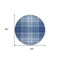 Homeroots 8' Navy Blue Black And Ivory Round Plaid Washable Indoor Outdoor Area Rug 596347 - alternate 3