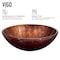 Vigo Giovanni Copper Glass 17 in. L x 17 in. W x 6 in. H Round Vessel Bathroom Sink VG07028 - alternate 4