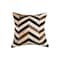 Homeroots Set of Two 18" Black Brown and Beige Chevron Cowhide Throw Pillows, 2PK 544590 - alternate 5