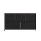 Flash Furniture Harris 5 Drawer Storage Dresser with Black Cast Iron Frame, Brown Wood Top and Brown Easy Pull Engi WX-5L206-MDF-BK-BR-GG - alternate 5