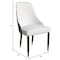 Leisuremod Allure Modern Dining Chair In Black Fabric and Oak Wood Legs, 2PK AC49WBL2 - alternate 5