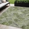 Homeroots 5' X 8' Green And Ivory Abstract Washable Indoor Outdoor Area Rug 577674 - alternate 1