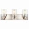 Jonathan Y Irving 22" 3-Light Seeded Glass/Iron Modern Contemporary LED Vanity Light, Nickel JYL7557A - alternate 1