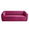 Homeroots 85" Fuchsia Velvet Manufactured Wood Sofa 543935 - alternate 6