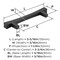 Amerock Pailou 3-3/4 inch (96mm) Center-to-Center Matte Black Cabinet Pull, 10PK 10VMP37322MB - alternate 2