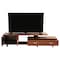 Leisuremod Avery TV Stand with MDF Cabinet and Powder Coated Steel Legs, Walnut ATS69NW - alternate 7