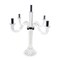 Homeroots 20" Clear And Silver Crystal Tabletop Candelabra Candle Holder 590248 - alternate 4