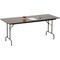 Correll Rectangle Commerical Adjustable Height Folding Utility Table, 24" W, 48" L, 22" to 32" H, Walnut CFA2448M-01 - alternate 1