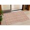 Homeroots 3' X 5' Salmon And Ivory Geometric Washable Indoor Outdoor Area Rug 595031 - alternate 1