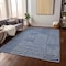 Homeroots 3' X 5' Navy Blue And Ivory Geometric Washable Indoor Outdoor Area Rug 596950 - alternate 5