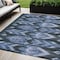 Homeroots 5' X 8' Denim Blue And Sky Blue Southwestern Washable Indoor Outdoor Area Rug 587813 - alternate 1