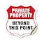 Signmission Private Property Shield Sign Private Pro, 18 Inch X 18 Inch, Vinyl Decal SHI-D-18-444 - alternate 1
