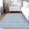 Homeroots 3' X 5' Blue And Denim Blue Southwestern Washable Indoor Outdoor Area Rug 587518 - alternate 6