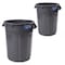 Magnum Tool 32 Gallon Trash Can, Construction Grade, Heavy Duty Plastic (2 Pack) CMTC-C000-32G02 - alternate 1