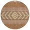 Homeroots 8' Orange Wheat And Taupe Round Southwestern Washable Indoor Outdoor Area Rug 613941 - alternate 6