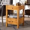 Bali & Pari Azmi Modern and Contemporary Natural Light Mappa Real Burl Wood 2-Drawer Nightstand 249-13923-ZORO - alternate 3