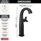 Delta Stryke Single Handle Vessel Bathroom Faucet, 6.44 in, Matte Black 7776-BL-DST - alternate 2