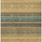 Homeroots 9' X 12' Wheat Brown And Teal Blue Striped Washable Indoor Outdoor Area Rug 614855 - alternate 3