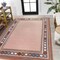 Jonathan Y Sebastian High-Low Modern Diamond Border Orange/Ivory 3 ft. x 5 ft. Indoor/Outdoor Area Rug HWC102C-3 - alternate 4