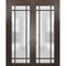 Sartodoors Sliding French Double Pocket Doors with Frosted Glass Planum 2112 72x84 (2* 36x84) Solid Core PLANUM2112DP-CA-72 x 84 (2* 36x84) - alternate 1