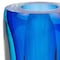Homeroots 6" Blue And Clear Cylinder Crystal Glass Table Vase 375783 - alternate 5