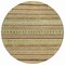 Homeroots 8' Beige And Taupe Round Striped Washable Indoor Outdoor Area Rug 615322 - alternate 5