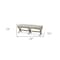 Homeroots 16in Beige and Brown Upholstered Faux Leather Bench 376188 - alternate 3