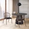 Armen Living Echo Walnut Wood and Black Faux Leather Dining Chairs - Set of 2 LCECSIWABLK - alternate 5