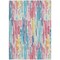Homeroots 3' X 5' White Pink And Teal Blue Striped Washable Indoor Outdoor Area Rug 617704 - alternate 5
