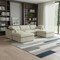 Homeroots 120" Beige Linen Modular Sofa With Ottoman And Storage 714559 - alternate 4