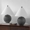 Jonathan Y Archer 21" Coastal Cottage Textured Resin/Metal Ridged LED Table Lamp, Gray, 2PK JYL9205B-SET2 - alternate 4