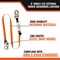 Malta Dynamics 6ft SINGLE LEG EXTERNAL SHOCK ABSORBING LANYARD W/ 2 STEEL SNAP HOOKS C5000 - alternate 5