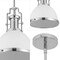 Jonathan Y Homer 10" 1-Light Modern Industrial Metal LED Dome Pendant, White/Chrome JYL9535C - alternate 5
