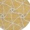 Homeroots 8' Gold And Ivory Round Geometric Washable Indoor Outdoor Area Rug 612871 - alternate 4