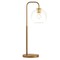 Homeroots 27" Brass Metal Arched Table Lamp With Clear Globe Shade 524398 - alternate 7
