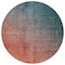 Homeroots 8' Round Gray and Red Orange Round Ombre Washable Non Skid Indoor Outdoor Area Rug 563732 - alternate 4