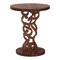 Bali & Pari Donna Nightstand with Pedestal Base - Mahogany Wood Bedside Side Table with Round Tabletop 270-14689-ZORO - alternate 5