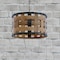 Vaxcel Norwood 1L Gray Industrial Woven Wood Drum Pendant Hanging Ceiling Light P0363 - alternate 4