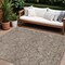 Homeroots 9' X 12' Brown And Beige Floral Washable Indoor Outdoor Area Rug 594615 - alternate 1