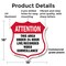 Signmission 24 Hour Surveillance Shield Sign Attenti, 18 Inch X 18 Inch, Plastic Sign SHI-P-18-352 - alternate 5