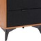 Homeroots 21" Walnut Wood and Steel Two Drawer Nightstand 668547 - alternate 6