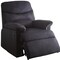 Homeroots 35" Black Microfiber Manual Recliner 285824 - alternate 3