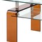 Homeroots 39" Clear and Brown Glass Coffee Table With Shelf 635701 - alternate 5