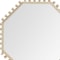 Homeroots 33" Natural Wood Octagon Beaded Framed Accent Mirror 376421 - alternate 3
