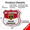 Signmission No Loitering Shield Sign Police Enforced, 6 inch X 6 inch, Plastic Sign, 2PK SHI-P-2PACK-6-396 - alternate 2