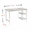 Homeroots 47" Clear and Silver Glass and Metal Writing Desk 402038 - alternate 3