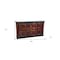 Homeroots 80in Brown And Red Distressed Solid Wood Carved Floral Buffet Table with Four Doors 488613 - alternate 3