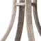 Homeroots 25" Brown Distressed Geometric Solid Wood Metal And Glass Tabletop Hurricane Candle Holder 608557 - alternate 4