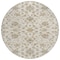 Homeroots 8' Ivory Brown And Gray Round Moroccan Washable Indoor Outdoor Area Rug 605159 - alternate 6